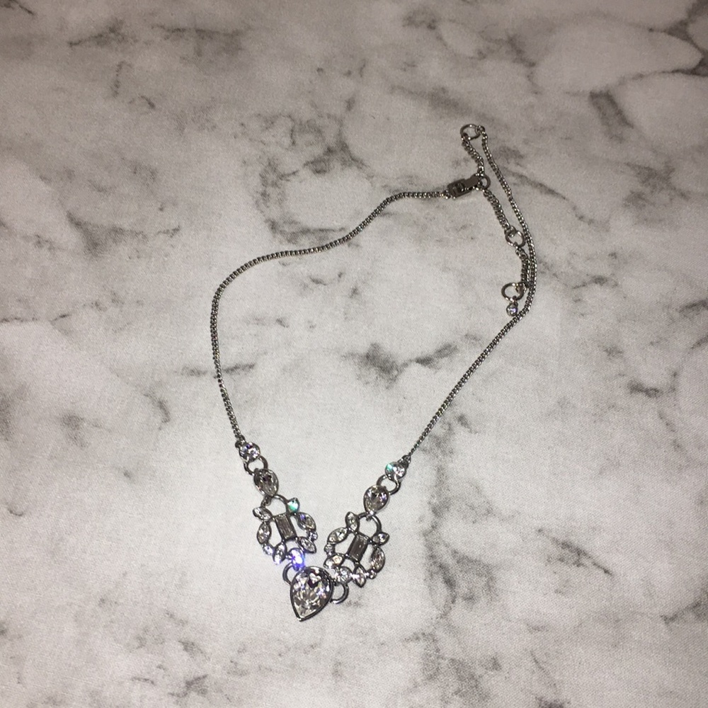 Givenchy silver and crystal necklace